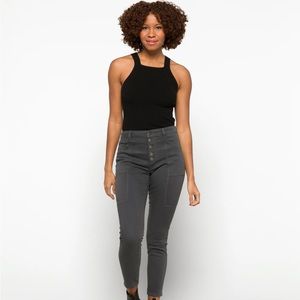 Pistola High Rise Button Front Cargo Pant